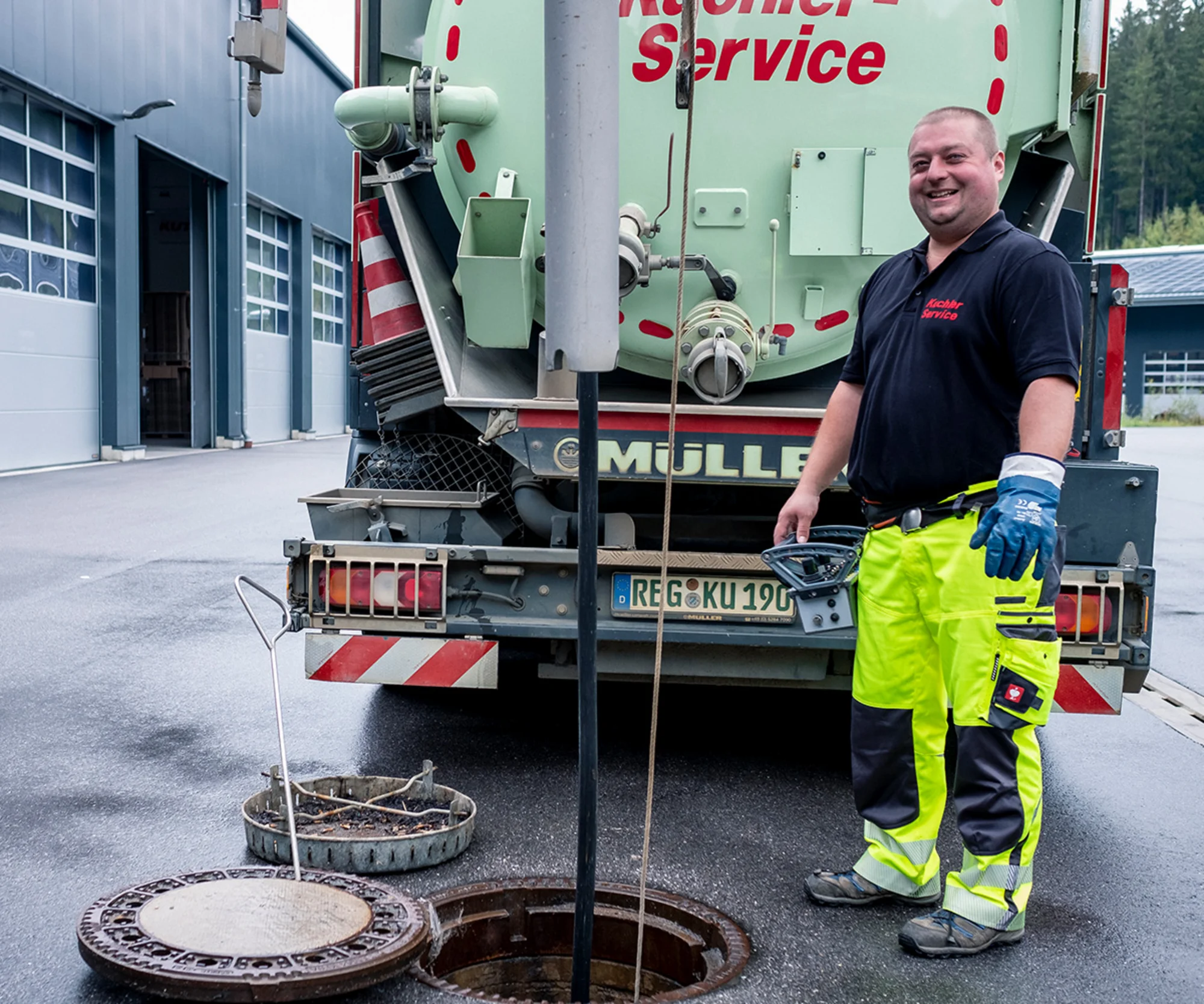 Ablauf bei Kanalreinigung und Rohrreinigung in Freyung